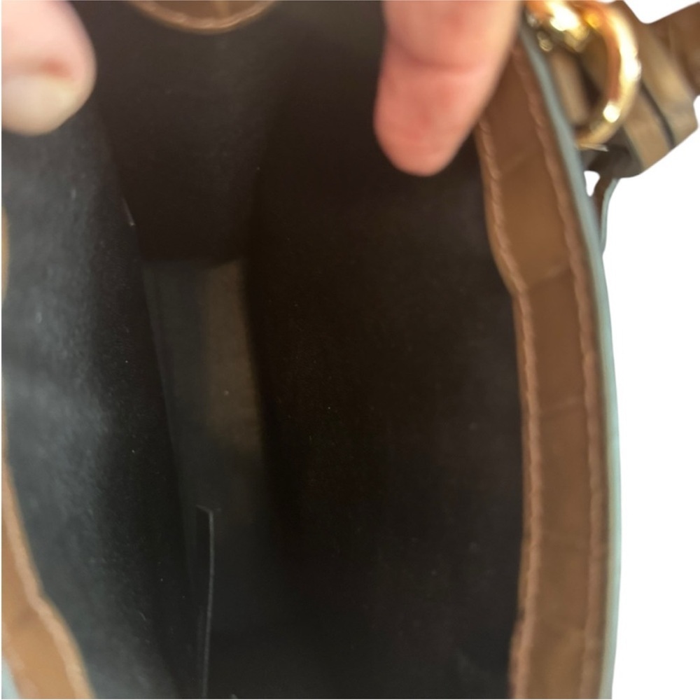 NWT. Marc Jacobs Mini Grind Tote in Dark Brown Croc-Embossed Leather - Picture 5 of 5